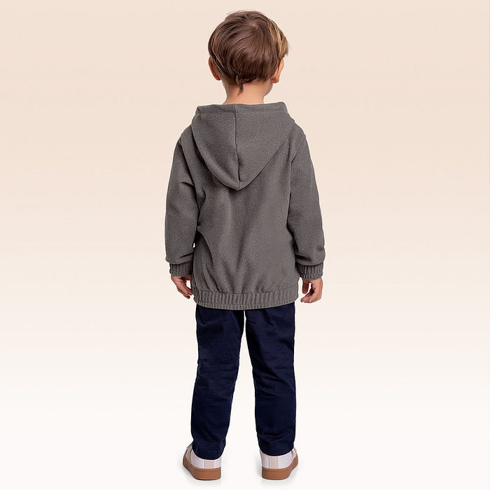 Blusão em moletom com capuz