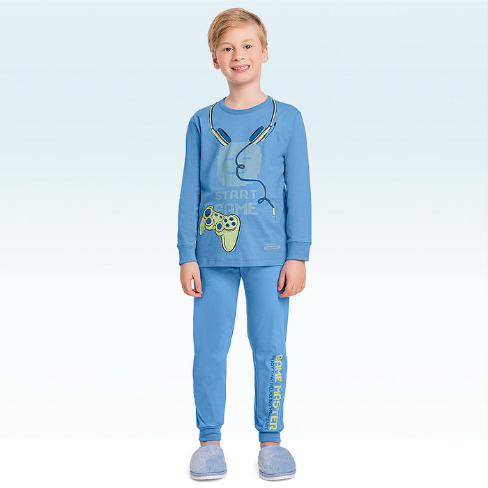 Conjunto pijama camiseta manga longa e calça