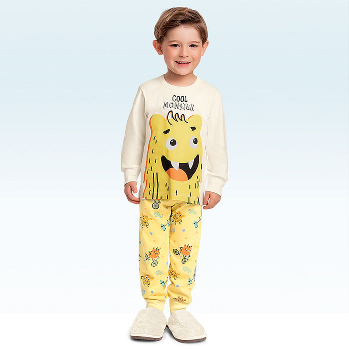 Conjunto pijama camiseta manga longa e calça