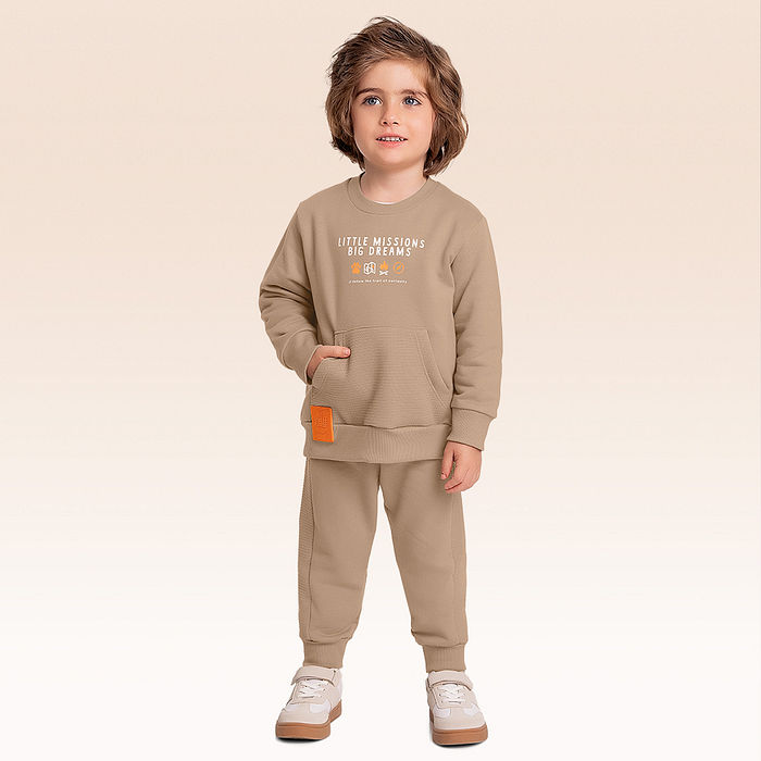 Conjunto blusão e calça moletom