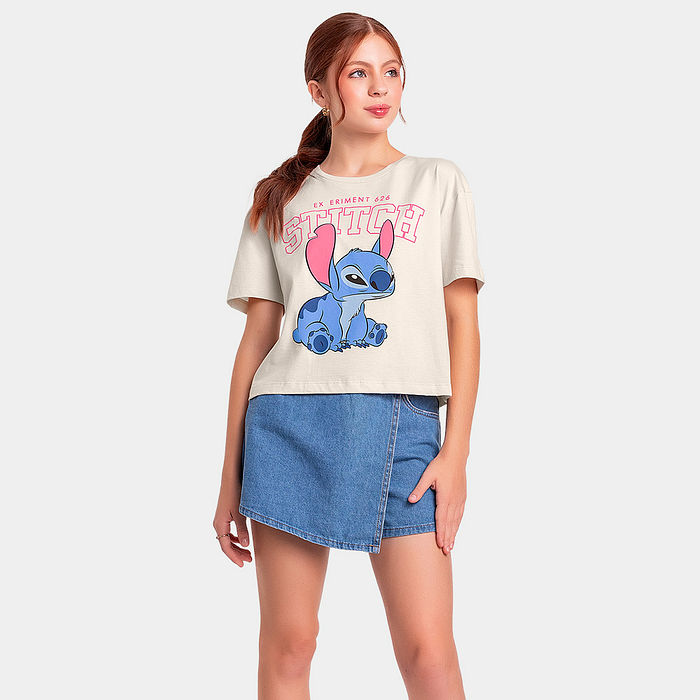 Blusa com relevo 3d Lilo & Stitch