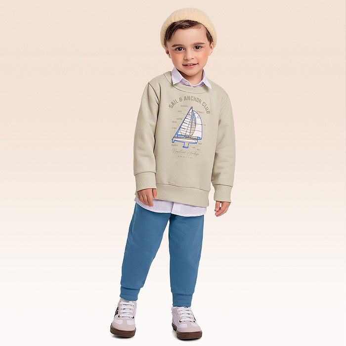 Conjunto blusão e calça moletom