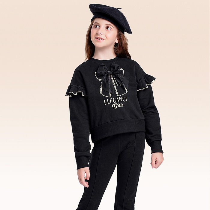 Blusão em moletom laço