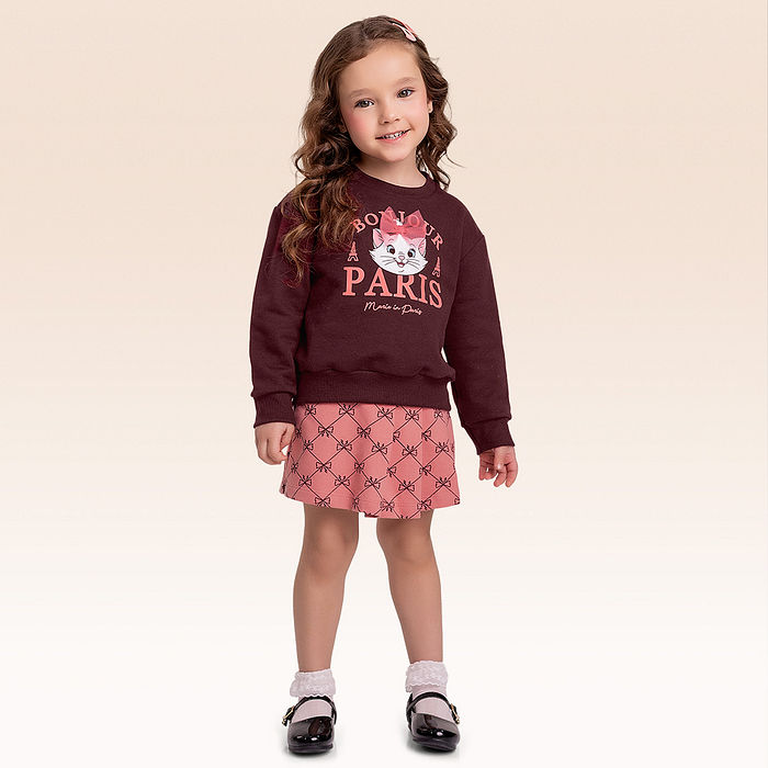 Conjunto blusão e shorts saia Marie