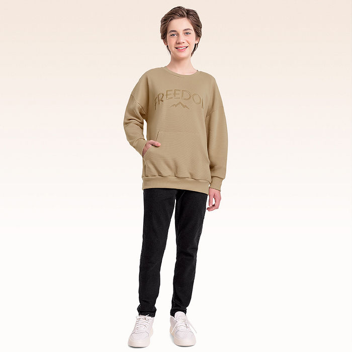 Blusão em moletom com bolso