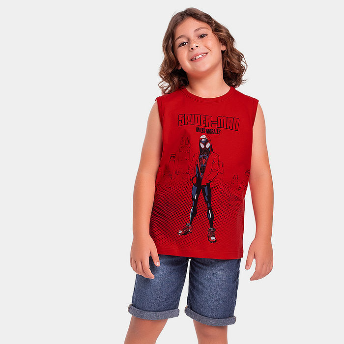 Regata em meia malha Spider-Man