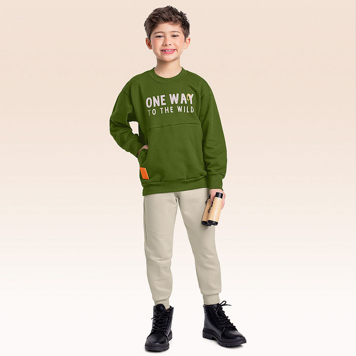 Conjunto blusão e calça moletom