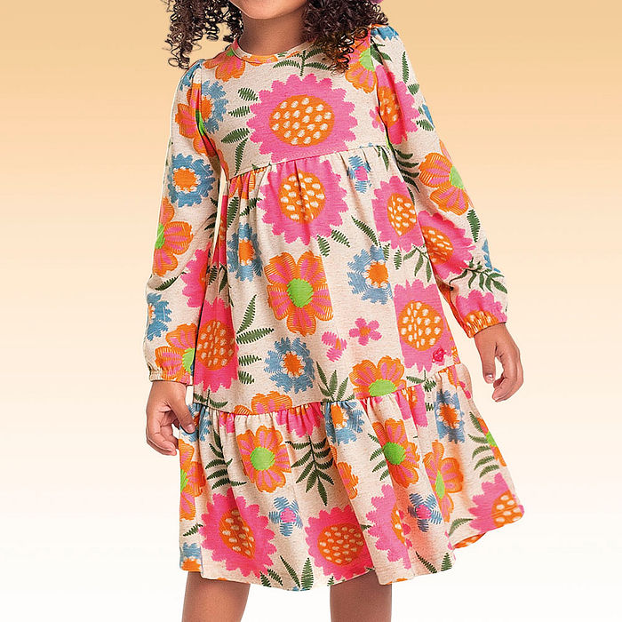 Vestido midi em meia malha linho