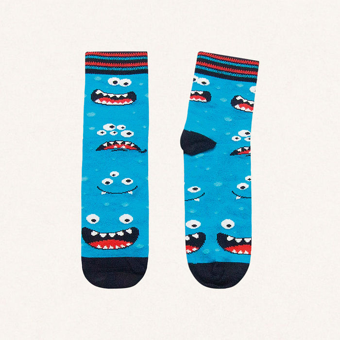 Meia cano curto monstros