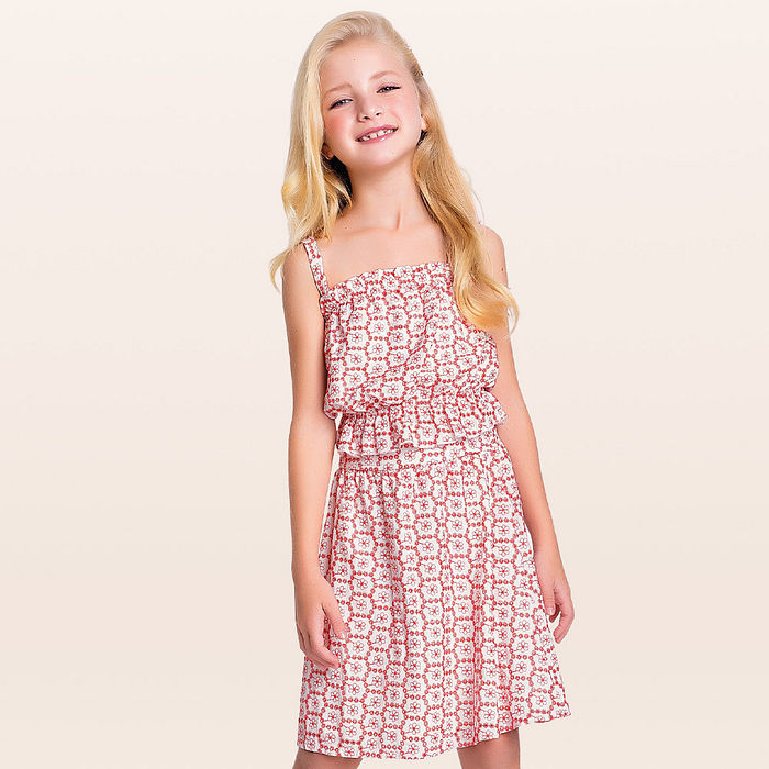 Conjunto regata e saia mini flor