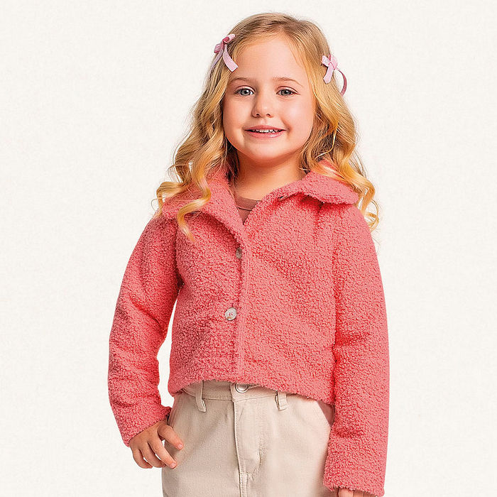 Casaco aberto em Pêlo cotelê