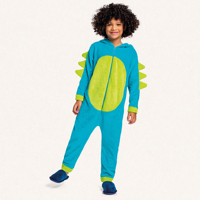 Kigurumi monstro em tecido fleece