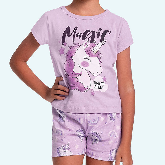 Conjunto pijama blusa e short magic