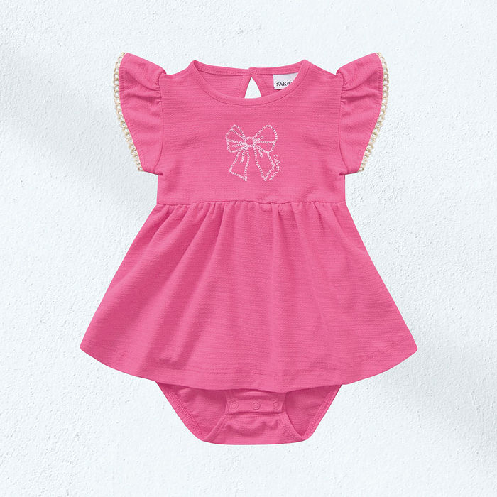 Body manga curta em malha florence laço