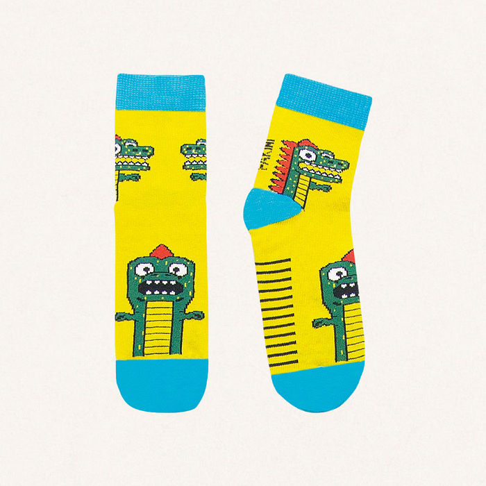 Meia cano curto dino