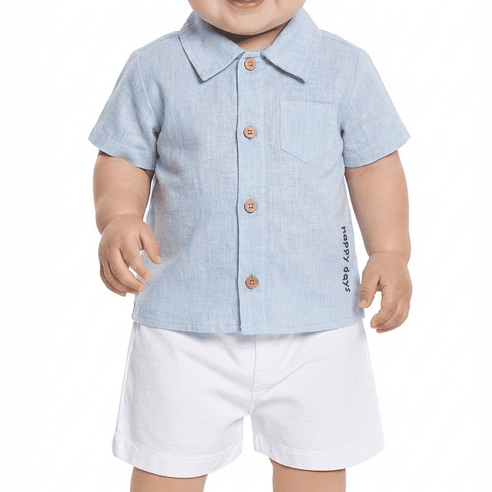 Camisa com bordado e bolso funcional em Biarritz