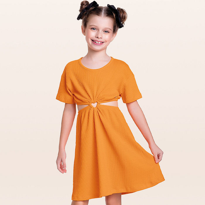 Vestido em malha candy coração