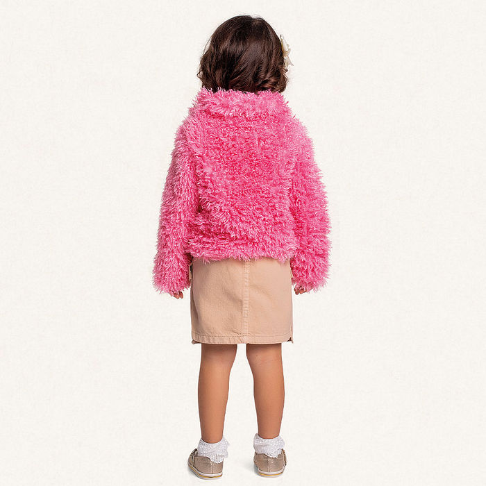 Jaqueta em pelo com forro