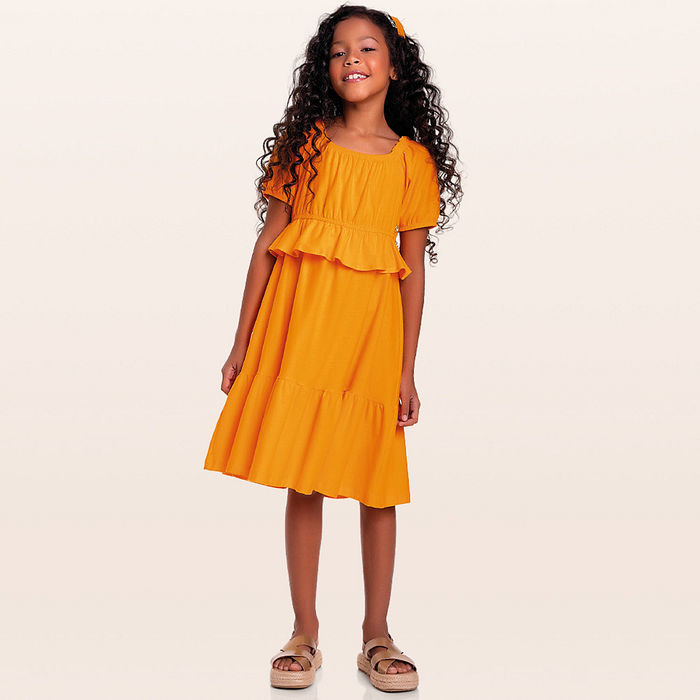 Vestido em cotton flamê