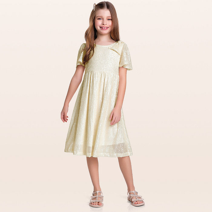 Vestido em tecido lantejoula