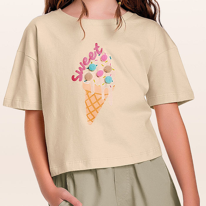 Blusa em meia malha poá fashion