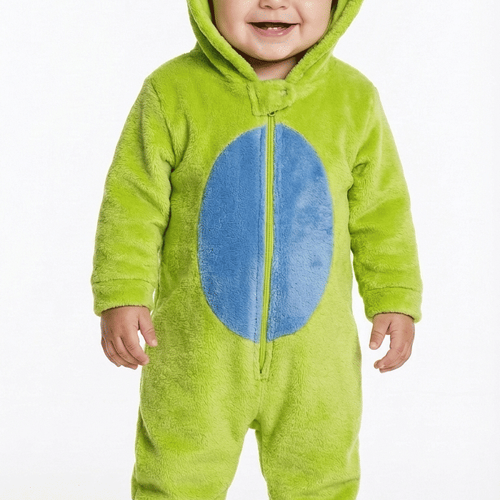 Kigurumi dinossauro em tecido fleece