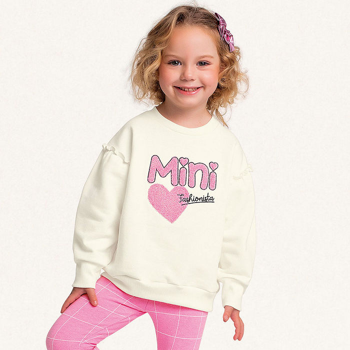 Conjunto blusão em moletom e legging em molecotton molinê fashionista