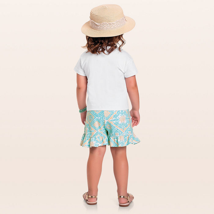Conjunto blusa e short amar o mar