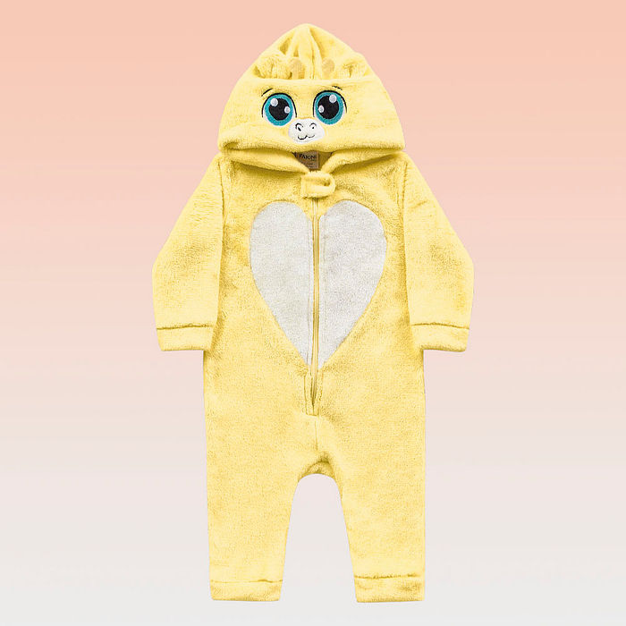 Kigurumi girafa em fleece