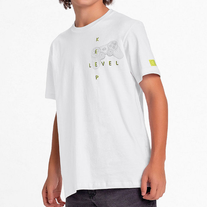 Camiseta game em meia malha