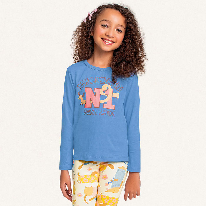 Conjunto blusa manga longa em meia malha e legging em cotton leve influencer