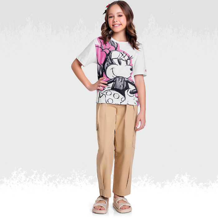 Blusa em meia malha minnie mouse