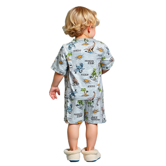 Conjunto Pijama Camiseta/Bermuda Dino
