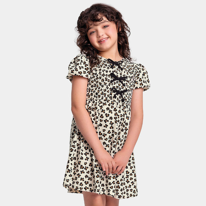 Vestido em malha florence animal print com lastex