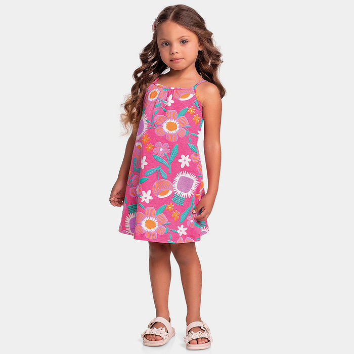 Vestido de alça florido