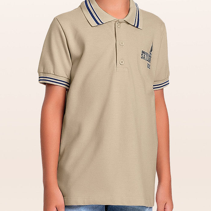 Camisa polo em meia malha piquet sailor