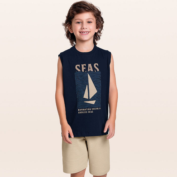 Conjunto regata e bermuda náutico