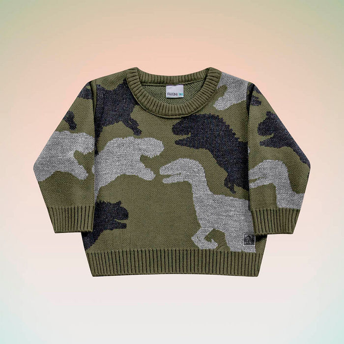 Casaco fechado em tricot