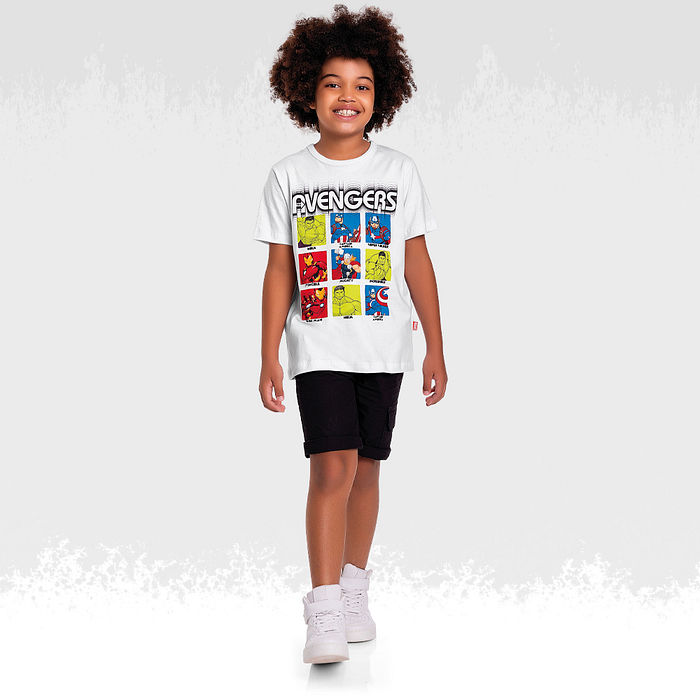 Camiseta vingadores em meia malha