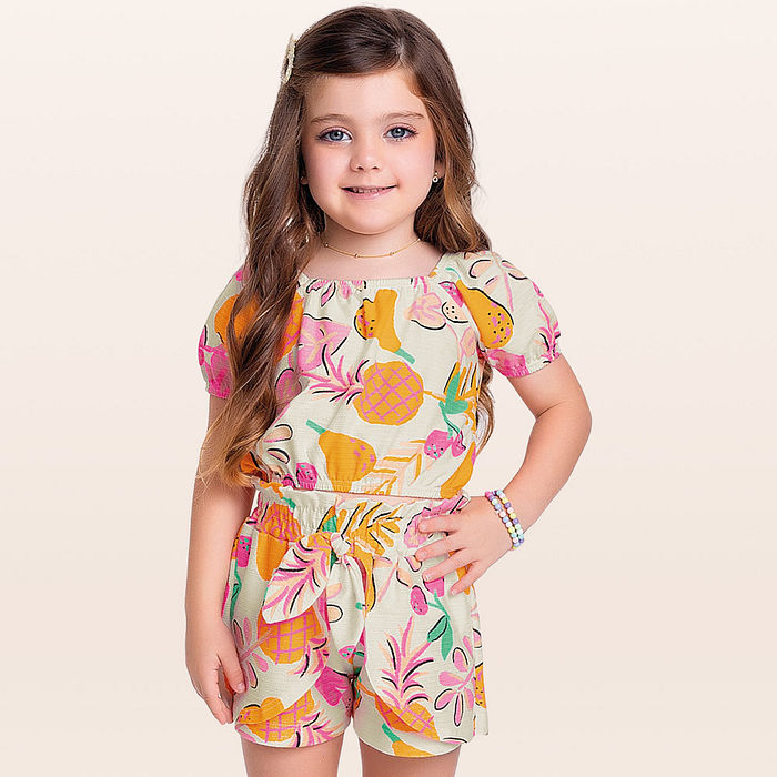 Conjunto blusa e short feira