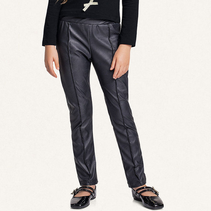 Legging em tecido PU