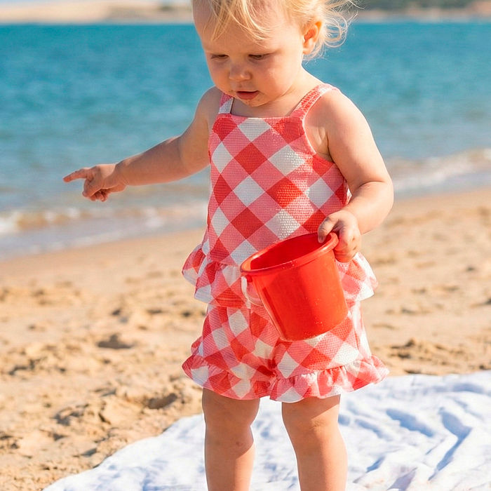 Conjunto regata e short em malha favo vichy