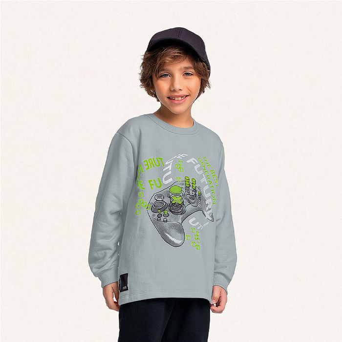 Conjunto blusão e calça em moletom game