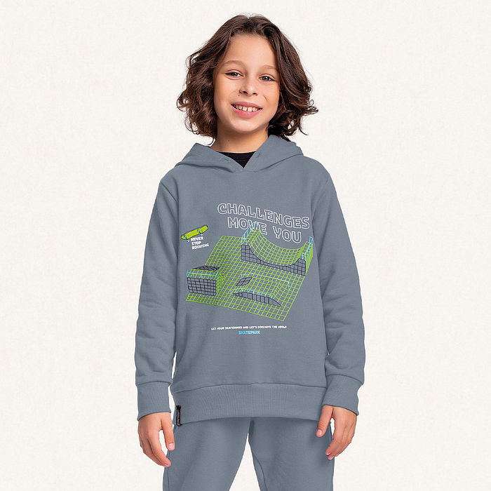 Conjunto skate blusão com capuz e calça em moletom