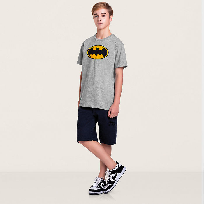Camiseta em meia malha batman