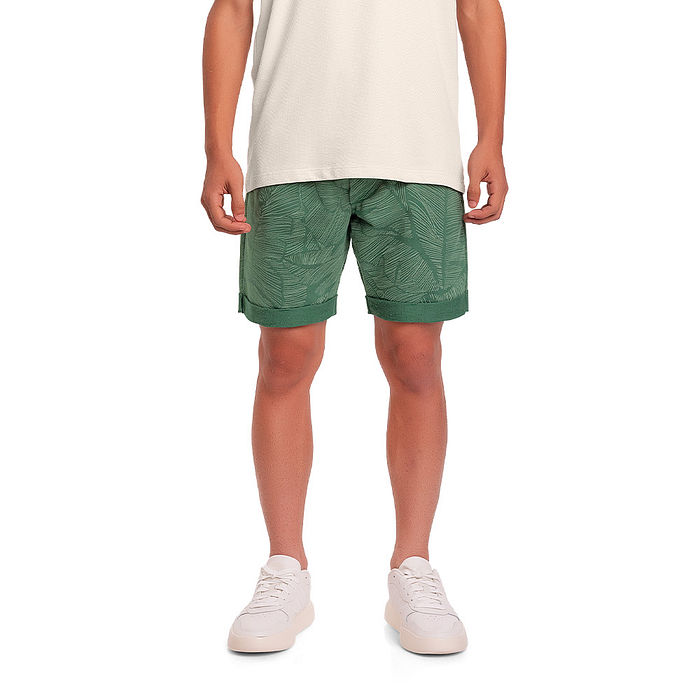 Bermuda em moletinho com barra dobrada