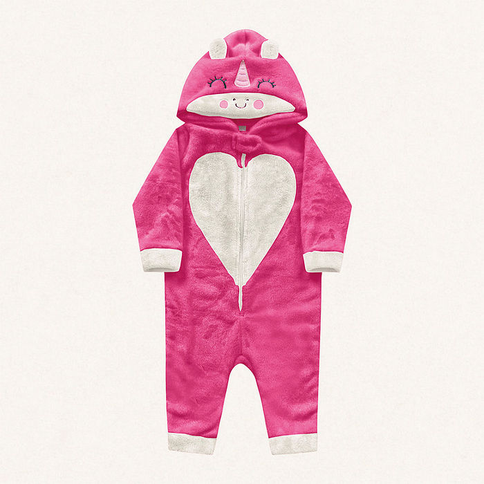 Kigurumi unicórnio em fleece