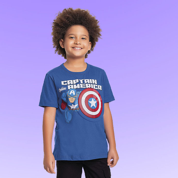 Camiseta em meia malha Os Vingadores