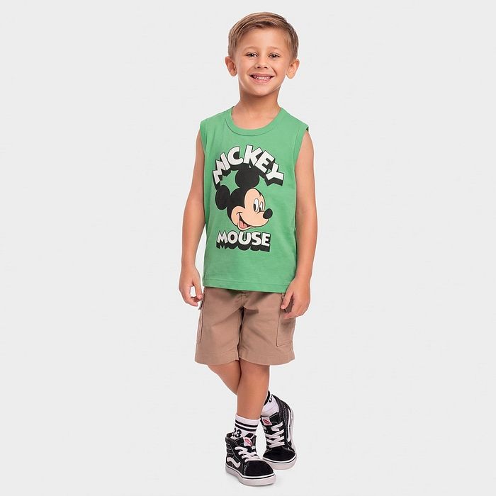 Regata infantil Mickey com relevo 3d