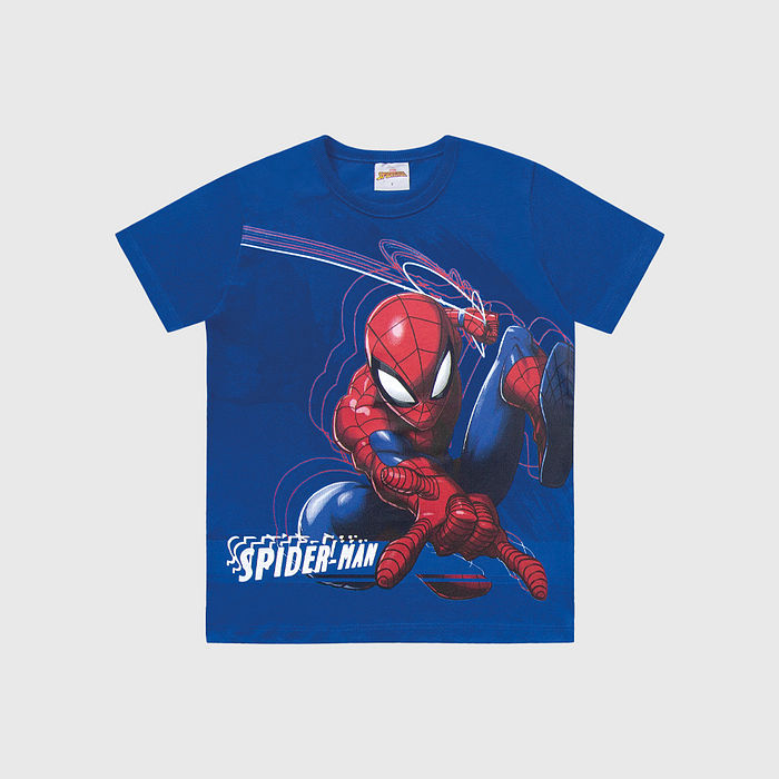 Camiseta Spider-Man com silk em relevo 3D